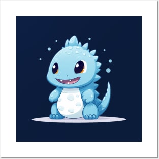 Cute blue Godzilla Posters and Art